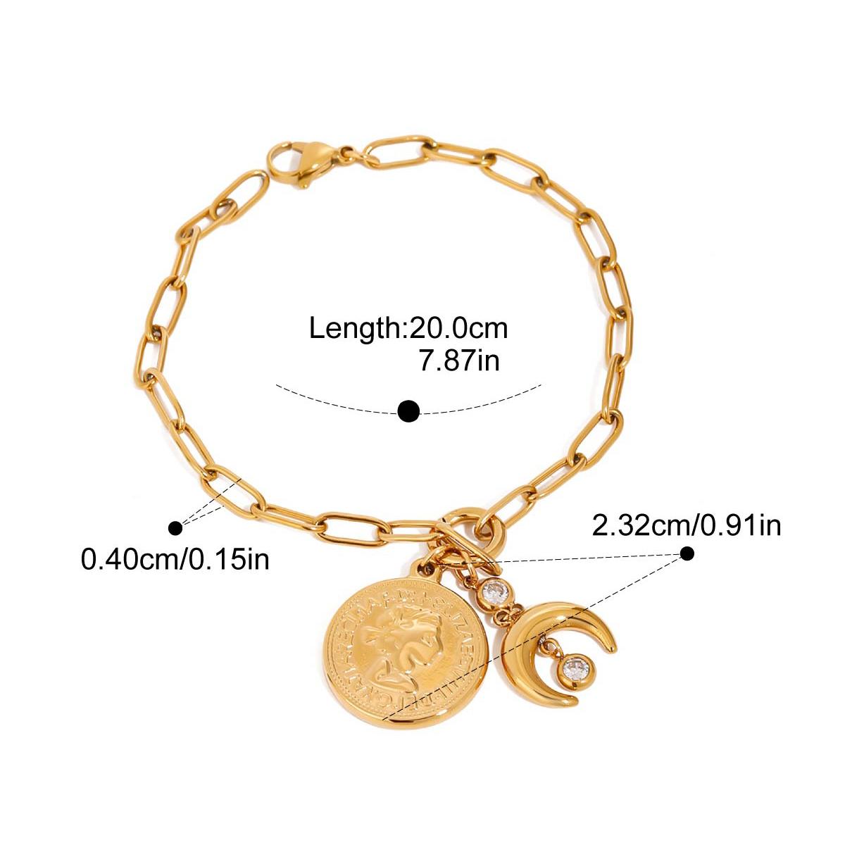 Yori Trendy Star Moon Bracelet Stainless Steel Metal Texture 18K Plated Waterproof Women Statement Jewelry 2025
Yori Trendy Star Moon Bracelet Stainless Steel Metal Texture 18K Plated Waterproof Women Statement Jewelry 2025