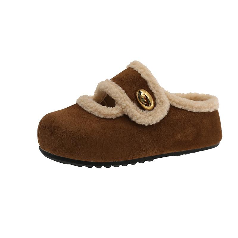 Leopard print women s winter new thick-soled fashion versatile velvet bag head half slippers outside wear 40
Leopard print women s winter new thick-soled fashion versatile velvet bag head half slippers outside wear 40