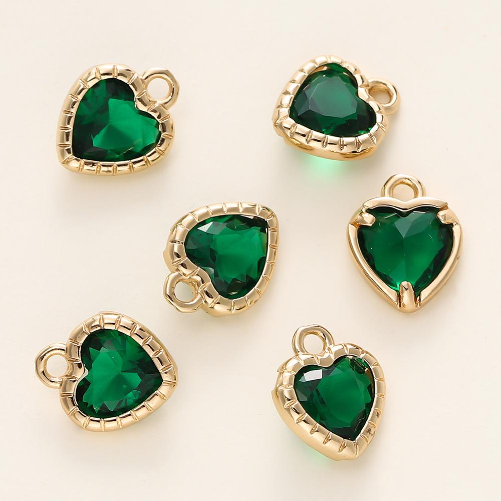 5/10Pcs 18K Gold Color Plated Love Heart Charms Pendants for DIY Necklace Earrings Jewelry Making Supplies Accessories 5pcs темно-зелений колір
5/10Pcs 18K Gold Color Plated Love Heart Charms Pendants for DIY Necklace Earrings Jewelry Making Supplies Accessories 5pcs темно-зелений колір