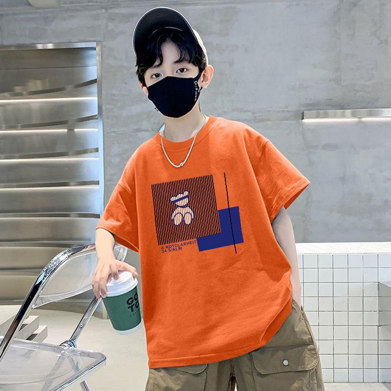 Cotton middle and large children baby t-shirt spring and summer new children s boys T-shirt half-sleeved loose versatile trend printing tops 160
Cotton middle and large children baby t-shirt spring and summer new children s boys T-shirt half-sleeved loose versatile trend printing tops 160