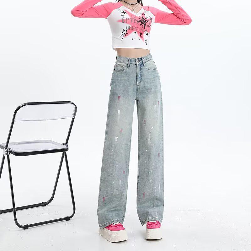 Женские джинсы с высокой посадкой Всплеск краски : Коллекция Лето 2024 - Тонкие, Прямые, Свободные или Широкие брюки M
Женские джинсы с высокой посадкой Всплеск краски : Коллекция Лето 2024 - Тонкие, Прямые, Свободные или Широкие брюки M