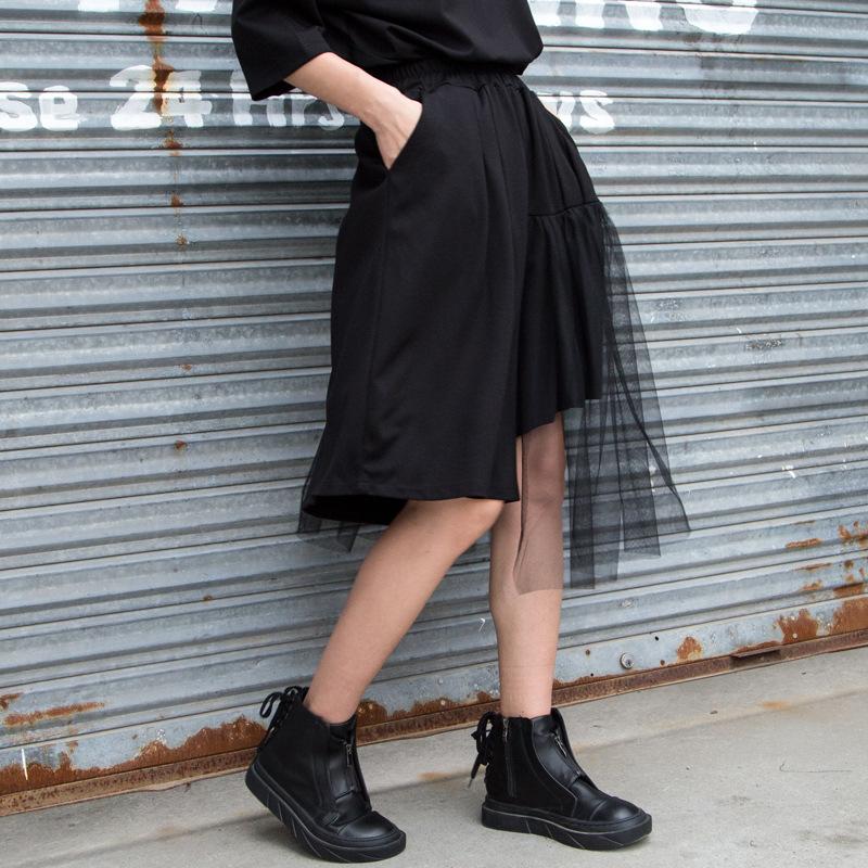 oversized Vintage black high Waist Casual loose knee length Summer wide leg Skirt Pants Women Trousers M
oversized Vintage black high Waist Casual loose knee length Summer wide leg Skirt Pants Women Trousers M