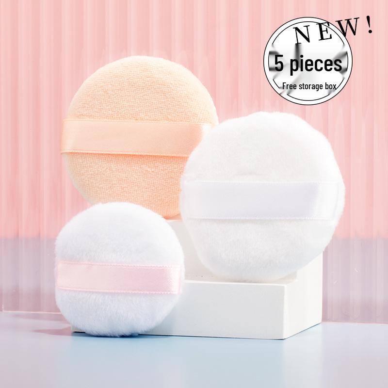 5-Piece Soft Plush Makeup Puff Set - Large & Small Sizes, Round Cushion with Short Pile Surface for Loose Powder 1 piece—no storage box
5-Piece Soft Plush Makeup Puff Set - Large & Small Sizes, Round Cushion with Short Pile Surface for Loose Powder 1 piece—no storage box