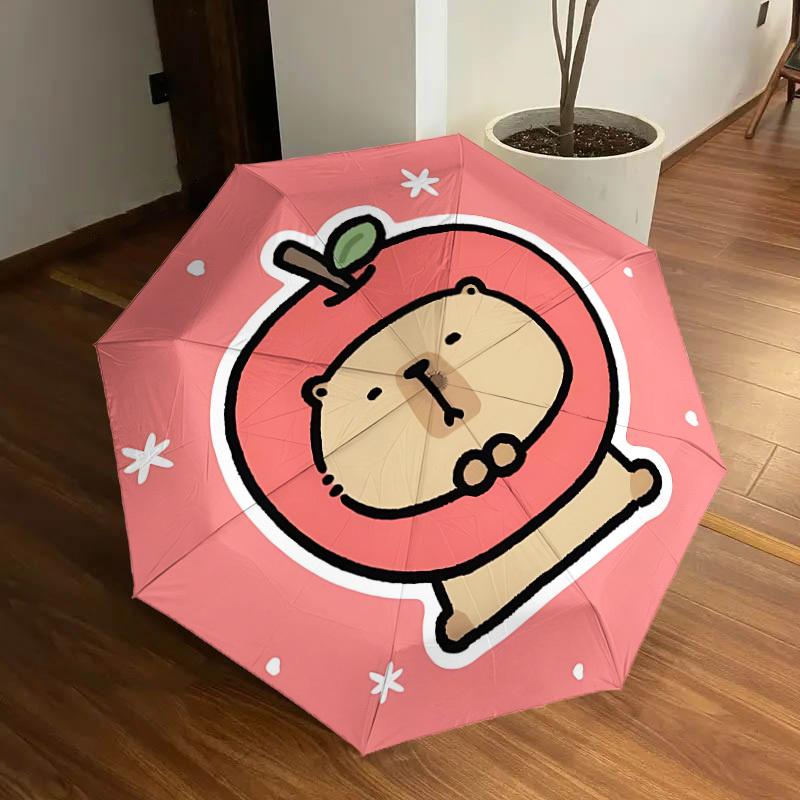 1pc Apple Cute Capybara Automatic Folding Umbrella, Portable Collapsible Design, 8-Rib Iron Frame, Outdoor Accessory yy250905099
1pc Apple Cute Capybara Automatic Folding Umbrella, Portable Collapsible Design, 8-Rib Iron Frame, Outdoor Accessory yy250905099