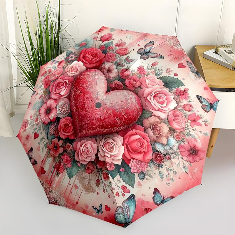 1pc Romantic Floral Heart Bouquet Umbrella with Plastic Handle,Vibrant Cartoon Pattern,Multi-functional UmbrellaPT129
1pc Romantic Floral Heart Bouquet Umbrella with Plastic Handle,Vibrant Cartoon Pattern,Multi-functional UmbrellaPT129