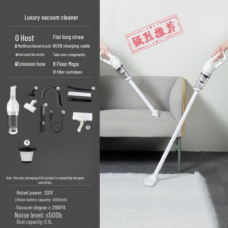 Wireless Handheld Vacuum Cleaner: Powerful Suction, Lightweight, Quiet, Ideal for Home and Car Use
Wireless Handheld Vacuum Cleaner: Powerful Suction, Lightweight, Quiet, Ideal for Home and Car Use