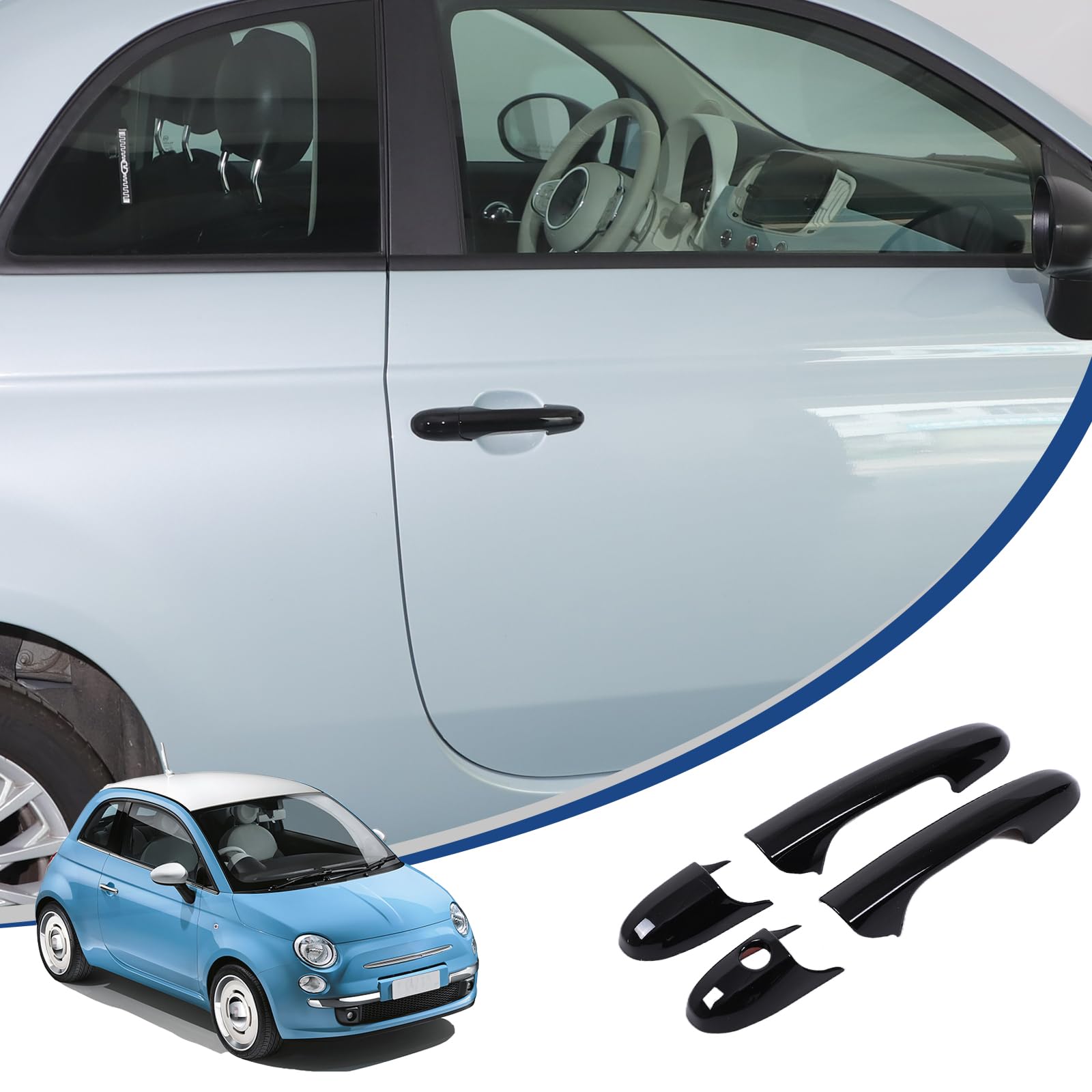 Hcilloend New Fiat 500 2007-2025 Door Handle Cover, Outer Door Knob, Handle, Door Cover, чорний
Hcilloend New Fiat 500 2007-2025 Door Handle Cover, Outer Door Knob, Handle, Door Cover, чорний