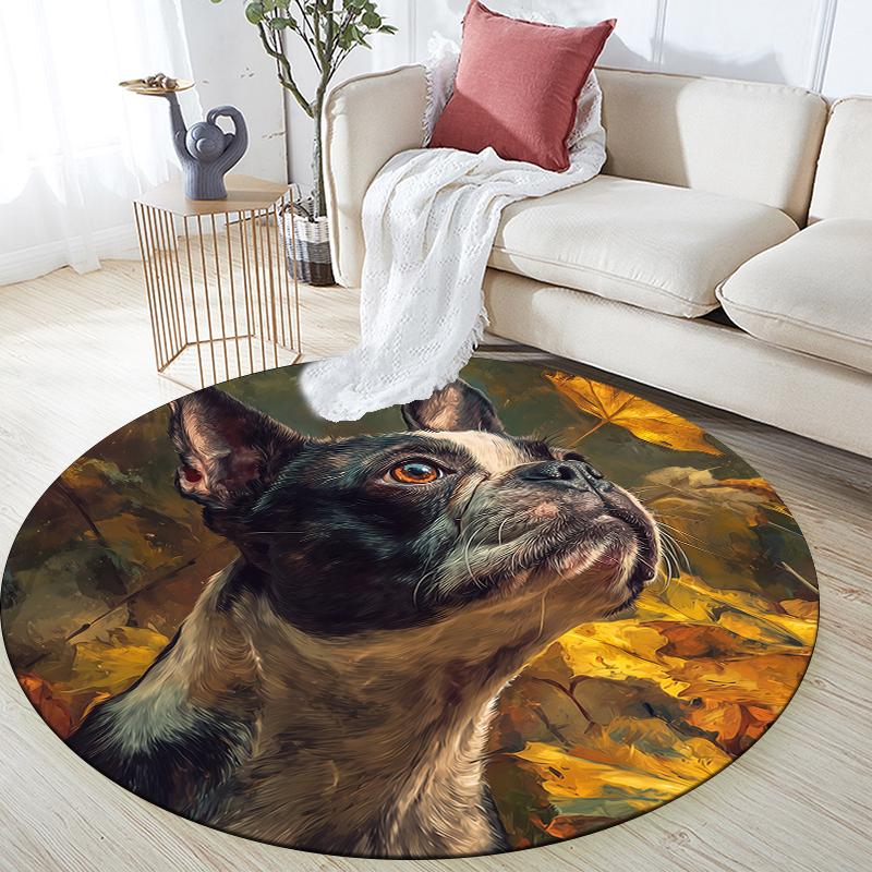 Boston Terrier oil painting pattern round rug,Carpet Rug for Living Room Bedroom Playroom ,Non-slip Floor Mat,Holiday Gifts and Birthday Gifts. 80cmx80cm
Boston Terrier oil painting pattern round rug,Carpet Rug for Living Room Bedroom Playroom ,Non-slip Floor Mat,Holiday Gifts and Birthday Gifts. 80cmx80cm