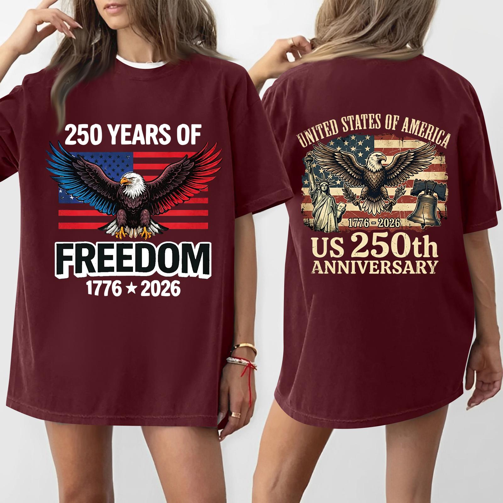 Women s Casual Independence Day 251 Anniversary Printed T-shirt Round Neck Pullover Short Sleeve Top XL винний
Women s Casual Independence Day 251 Anniversary Printed T-shirt Round Neck Pullover Short Sleeve Top XL винний
