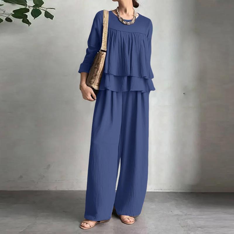 ZANZEA Женская блузка с длинным рукавом и брюки повседневный комплект из двух частей 5XL темно-синий
ZANZEA Женская блузка с длинным рукавом и брюки повседневный комплект из двух частей 5XL темно-синий