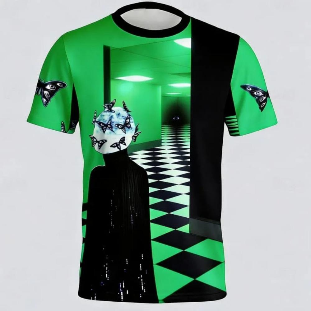 Summer European and American 3D Printed Short Sleeved T-shirt, Personalized, Casual, Breathable New Style 3XL зелений
Summer European and American 3D Printed Short Sleeved T-shirt, Personalized, Casual, Breathable New Style 3XL зелений