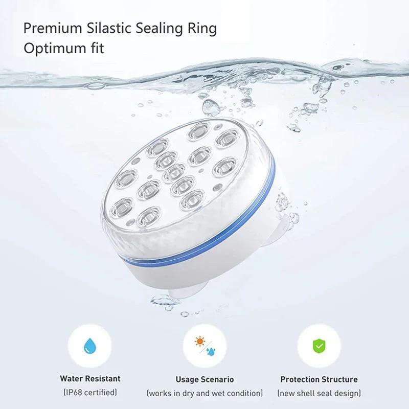 Updated IP68 Submersible Lights RGB Underwater Pool Lights with RF Remote Magnet Suction Cups Night Lamp for Pond Pool Aquarium 7CM
Updated IP68 Submersible Lights RGB Underwater Pool Lights with RF Remote Magnet Suction Cups Night Lamp for Pond Pool Aquarium 7CM