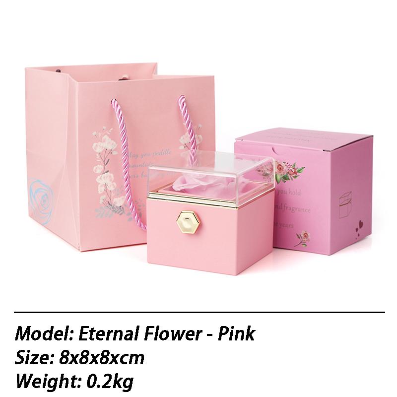 Eternal Flower Jewelry Box Rotating Proposal Ring Box Festival Surprise Necklace Packaging Boxes Creative Jewelry Storage Boxes рожевий
Eternal Flower Jewelry Box Rotating Proposal Ring Box Festival Surprise Necklace Packaging Boxes Creative Jewelry Storage Boxes рожевий