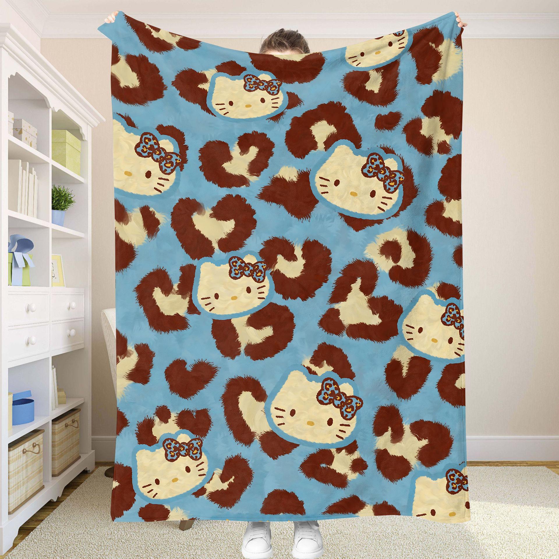 Плед с леопардовым принтом Hello Kitty, пледы для декора дивана, летнее одеяло, домашний декор, охлаждение постели, для детей 150x200cm(59x79in)
Плед с леопардовым принтом Hello Kitty, пледы для декора дивана, летнее одеяло, домашний декор, охлаждение постели, для детей 150x200cm(59x79in)