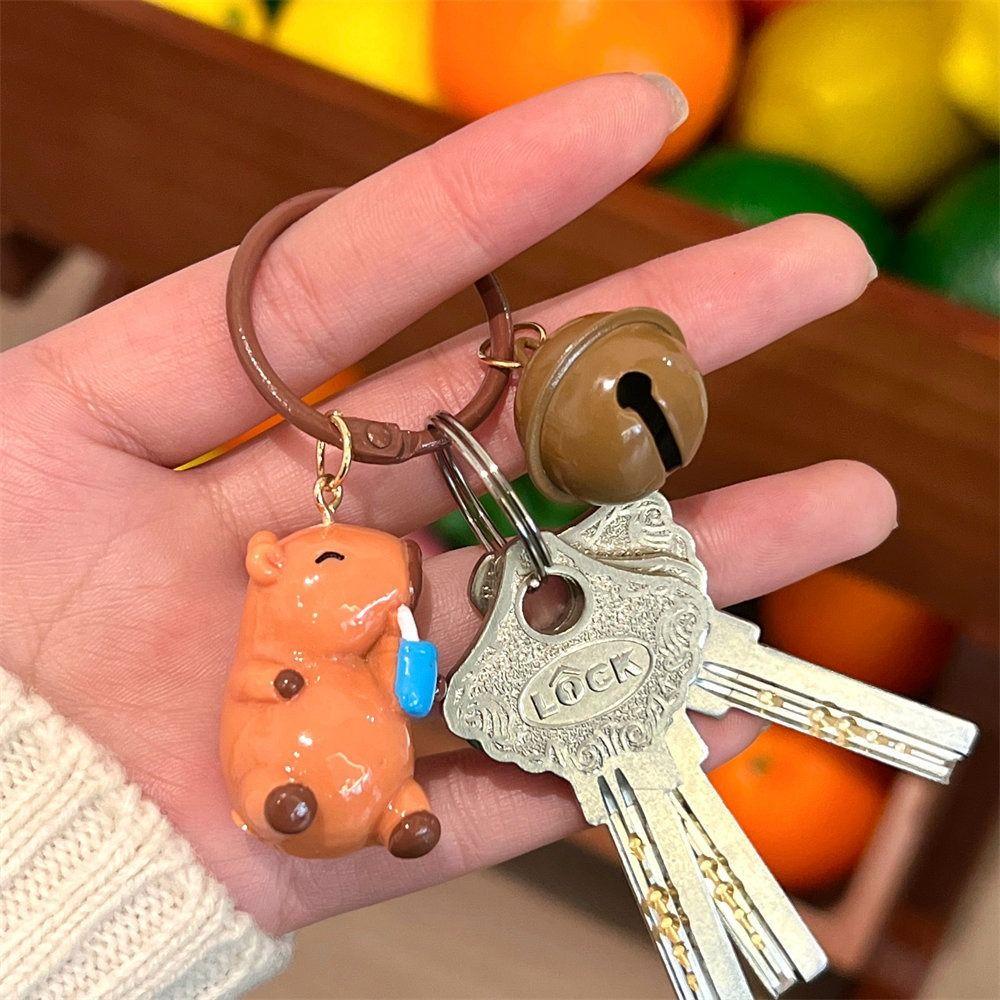 Animal Small Bell Capybara Bag Pendant Funny Open Ring Buckle Capybara Keychain Kids
Animal Small Bell Capybara Bag Pendant Funny Open Ring Buckle Capybara Keychain Kids
