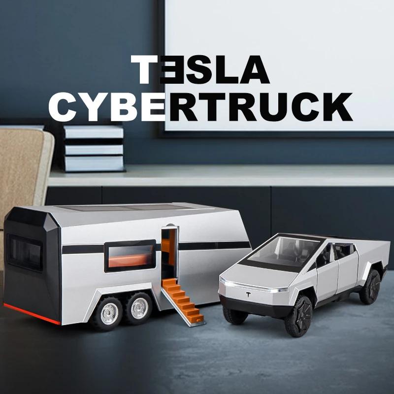 1:32 масштаба Tesla Pickup Trailer RV Модель автомобиля Pullback Sound Light Детские литые игрушки Транспортные средства Коллективная модель Cyber Truck
1:32 масштаба Tesla Pickup Trailer RV Модель автомобиля Pullback Sound Light Детские литые игрушки Транспортные средства Коллективная модель Cyber Truck