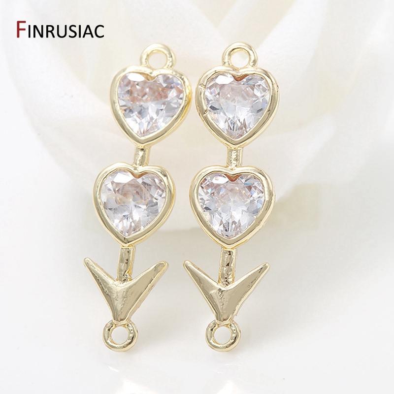 Cupid s Arrow Connector Pendant with 14k gold-plated Brass metal inlay with zircon, Pendant Components For DIY Jewelry Making 1 piece
Cupid s Arrow Connector Pendant with 14k gold-plated Brass metal inlay with zircon, Pendant Components For DIY Jewelry Making 1 piece