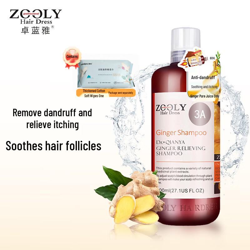 Zhuolanya Ginger Anti-Dandruff Itch Relief Shampoo 800ml
Zhuolanya Ginger Anti-Dandruff Itch Relief Shampoo 800ml