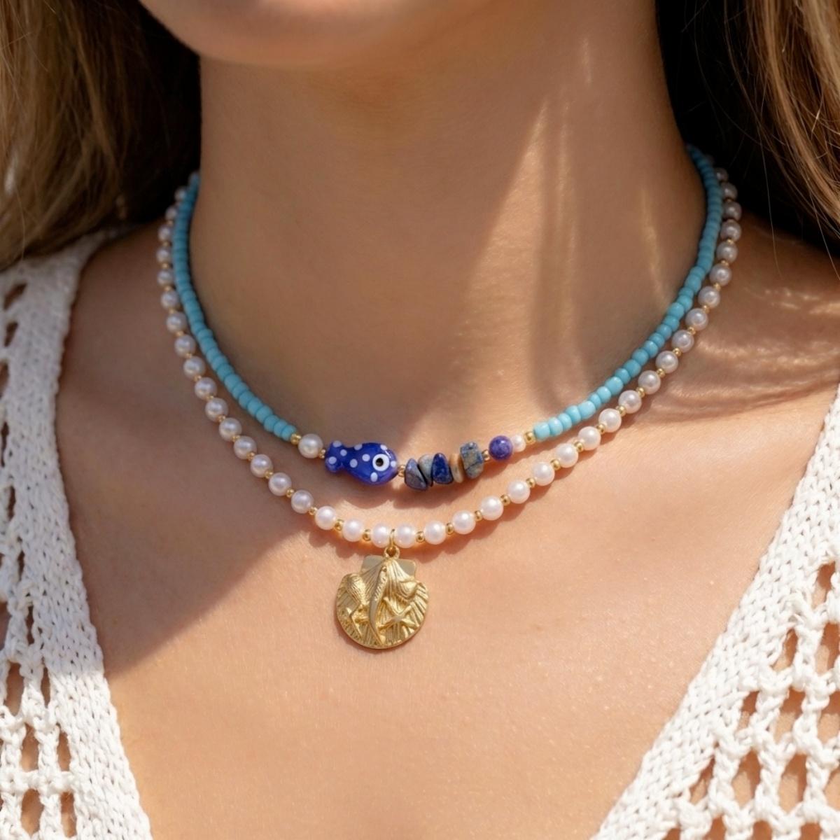 Colorful Ceramic Fish Starfish Shell Pendant Necklace For Women Men Rice Beads Crushed Stone Imitation Pearl Choker Jewelry Gift
Colorful Ceramic Fish Starfish Shell Pendant Necklace For Women Men Rice Beads Crushed Stone Imitation Pearl Choker Jewelry Gift