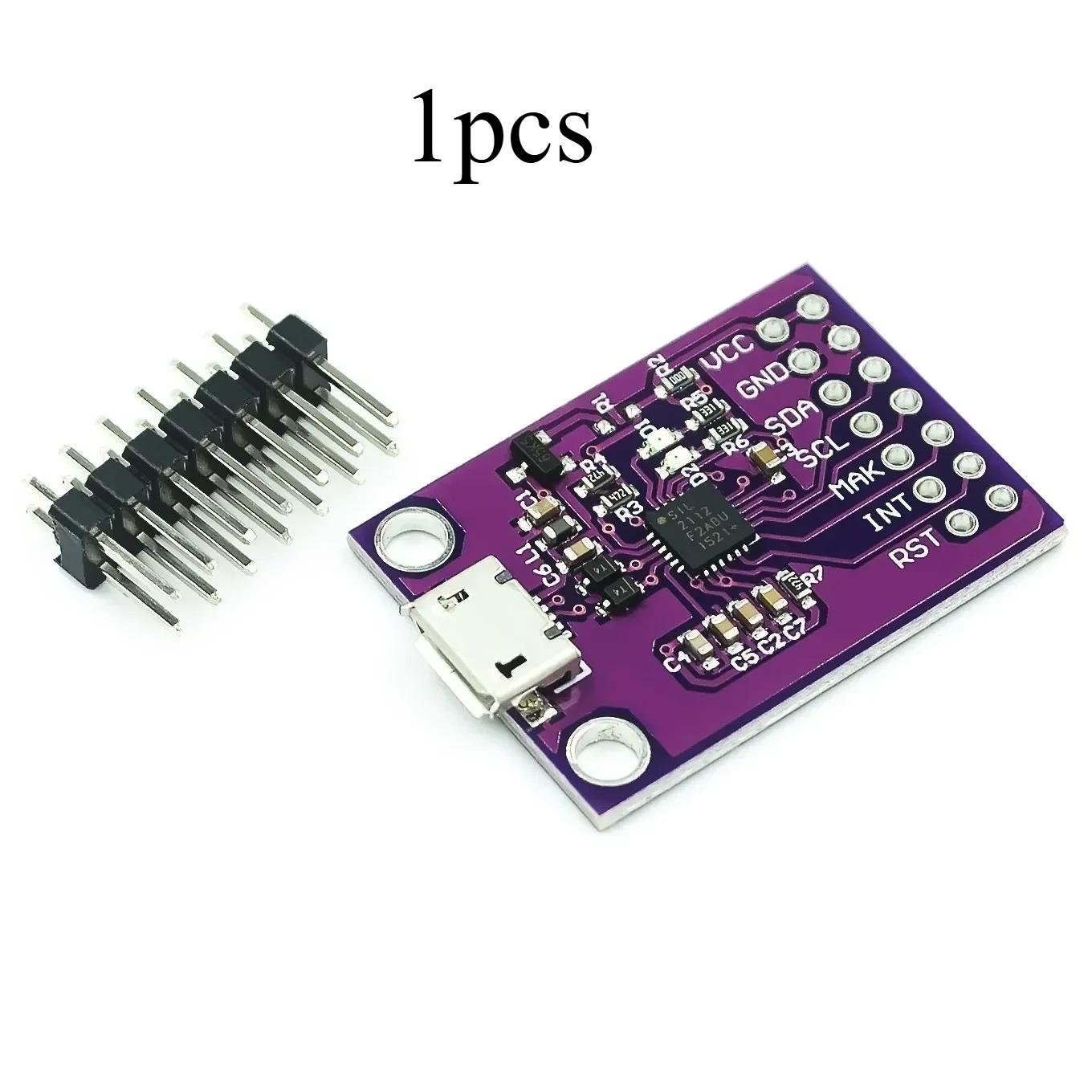 1pcs CP2112 debug board USB to I2C communication module for arduino білий
1pcs CP2112 debug board USB to I2C communication module for arduino білий