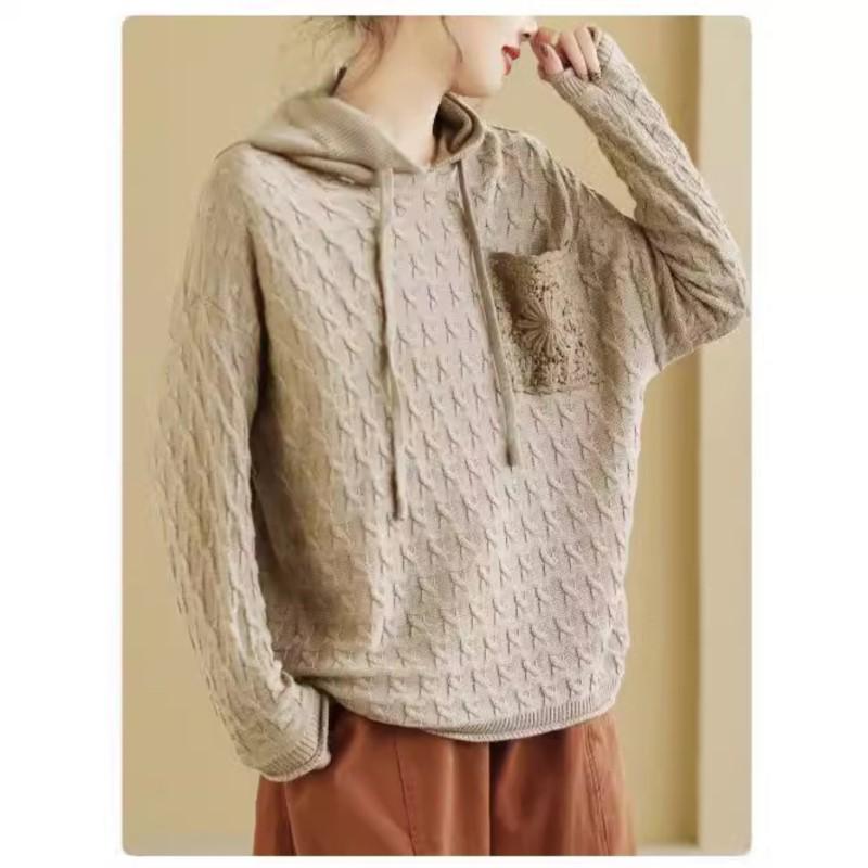 Johnature Woman Autumn Niche Personality Hoodie Splice Sweater Tiecord Solid Color Long Sleeves Sweater
Johnature Woman Autumn Niche Personality Hoodie Splice Sweater Tiecord Solid Color Long Sleeves Sweater