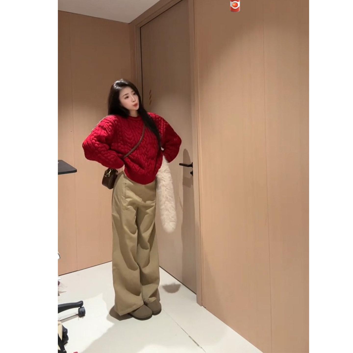 Korean Style Women’s Knit Sweater & High-Waisted Wide-Leg Pants Set XL (115-125 Jin)
Korean Style Women’s Knit Sweater & High-Waisted Wide-Leg Pants Set XL (115-125 Jin)