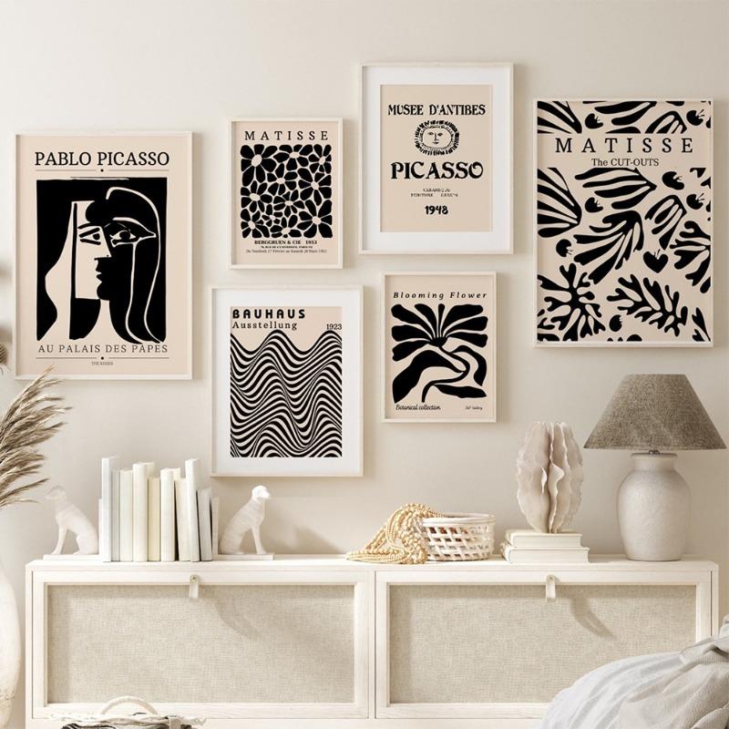 Bauhaus Black Beige Abstract Canvas Wall Art Picasso Matisse Inspired Trendy Poster for Living Room Home Decor 21cm×30cm NoFrame
Bauhaus Black Beige Abstract Canvas Wall Art Picasso Matisse Inspired Trendy Poster for Living Room Home Decor 21cm×30cm NoFrame