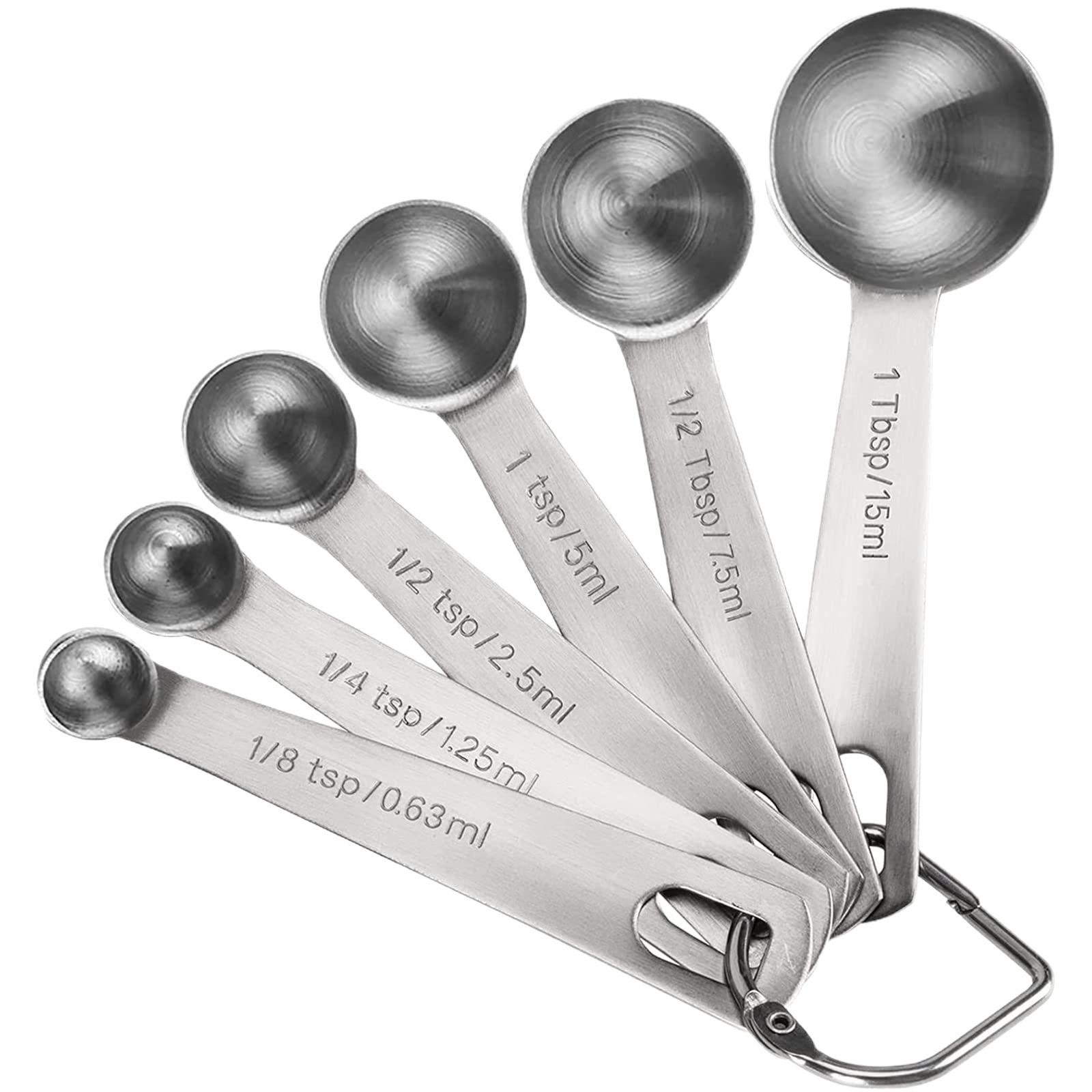 6Pcs Food Grade Stainless Steel Measuring Spoons Set Precise Measurement for Sugar Coffee Spice Baking Kitchen Tools Accessories
6Pcs Food Grade Stainless Steel Measuring Spoons Set Precise Measurement for Sugar Coffee Spice Baking Kitchen Tools Accessories
