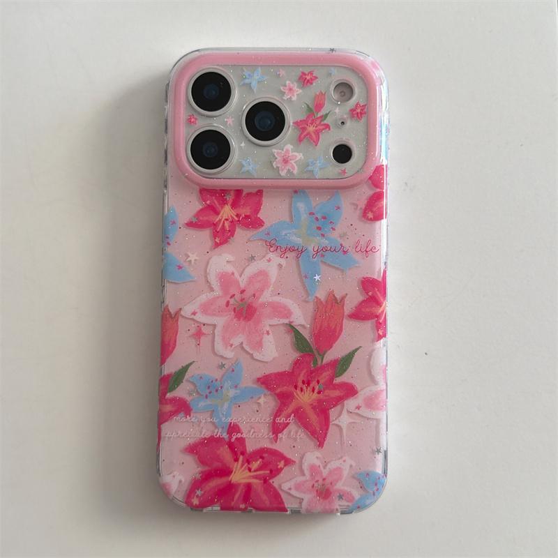 Kawaii Pink Blue Lily Floral Glitter Phone Case With Colorful Beaded Wrist Strap For iPhone 14 15 16 17 Pro Max INS Sweet Style For iPhone 17ProMax
Kawaii Pink Blue Lily Floral Glitter Phone Case With Colorful Beaded Wrist Strap For iPhone 14 15 16 17 Pro Max INS Sweet Style For iPhone 17ProMax