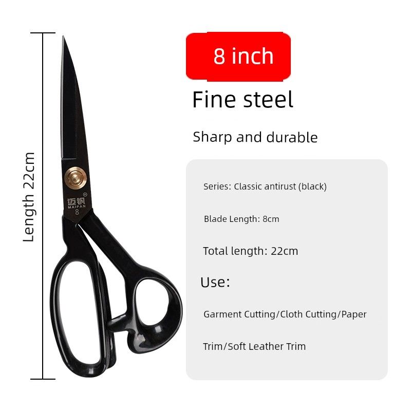 German Craft Manganese Steel Special 8-12 Inch Cloth Cutting Scissors 8 inch elite tailor scissors (send yarn scissors)
German Craft Manganese Steel Special 8-12 Inch Cloth Cutting Scissors 8 inch elite tailor scissors (send yarn scissors)