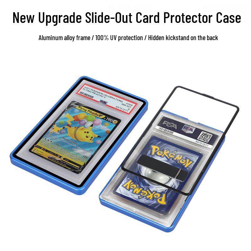 PSA Graded Card Protective Metal Slider Stand for Game and Star Player Cards Custom Logo
PSA Graded Card Protective Metal Slider Stand for Game and Star Player Cards Custom Logo