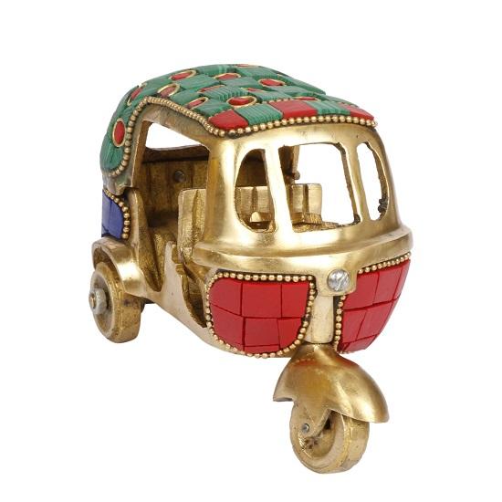 Brass Auto Rickshaw Multicolor Gemstone Handwork Statue Home Decor Fantasy Showpiece Gift.,7.6 X 6.4 cm
Brass Auto Rickshaw Multicolor Gemstone Handwork Statue Home Decor Fantasy Showpiece Gift.,7.6 X 6.4 cm