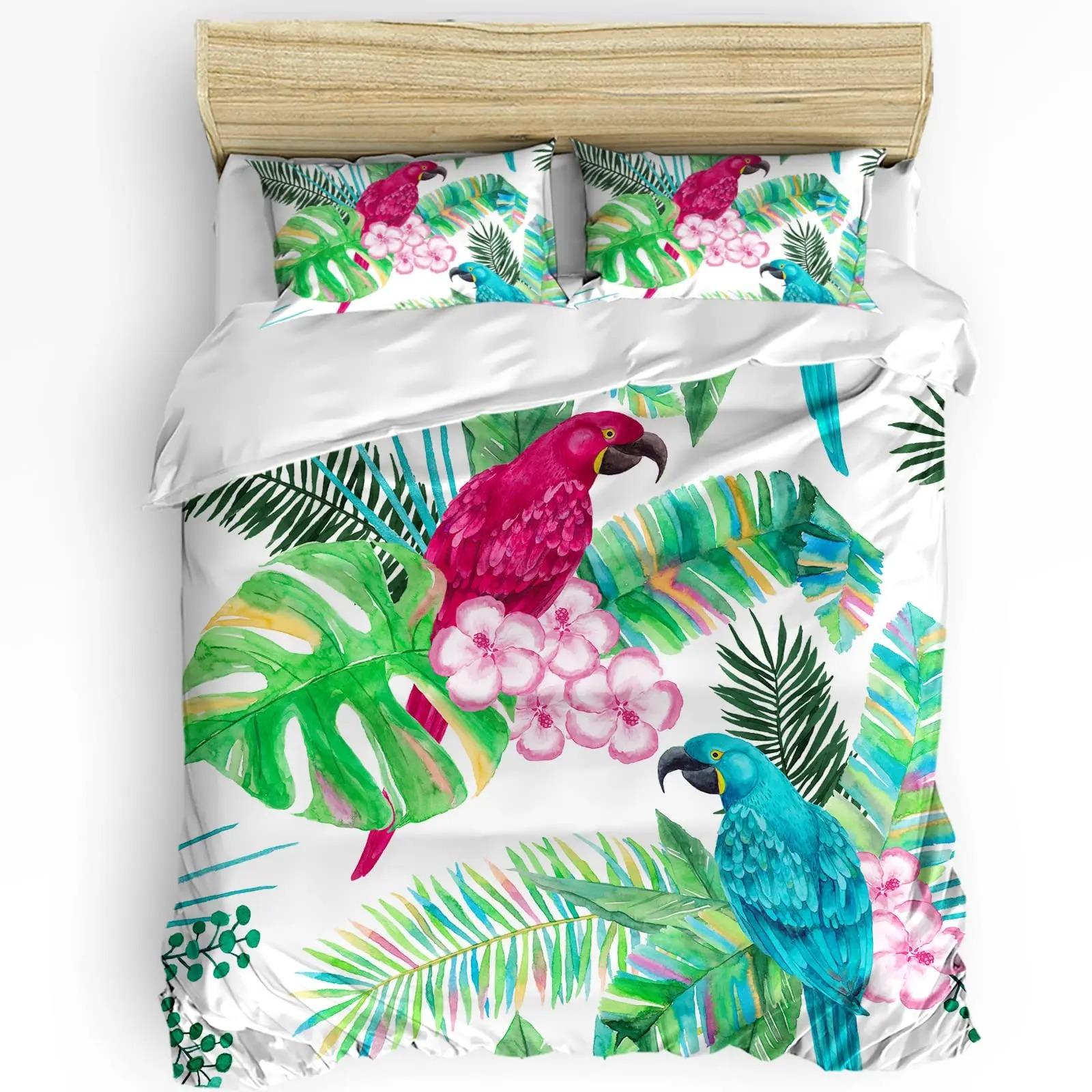 Комплект постельного белья Parrot King Queen с милыми птицами и разноцветными перьями, пододеяльник с тропическими цветами, полиэстеровое одеяло US Full 200x230cm
Комплект постельного белья Parrot King Queen с милыми птицами и разноцветными перьями, пододеяльник с тропическими цветами, полиэстеровое одеяло US Full 200x230cm