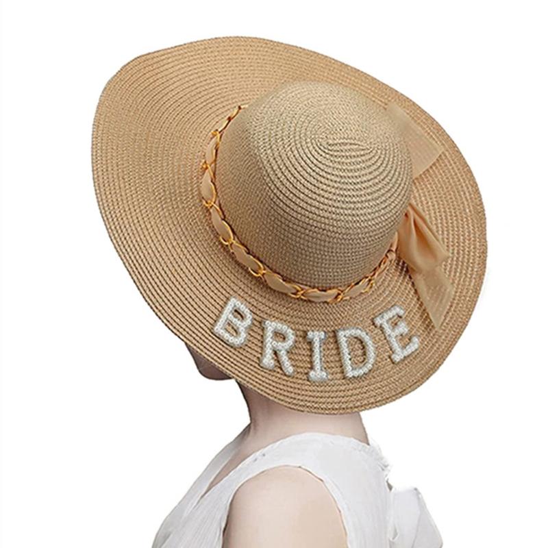 Women Straw Hat Wide Brim Bridal Hat Bachelorette Party Decorations Bride Hat Bridal Shower Gift, Bridesmaid Favor
Women Straw Hat Wide Brim Bridal Hat Bachelorette Party Decorations Bride Hat Bridal Shower Gift, Bridesmaid Favor