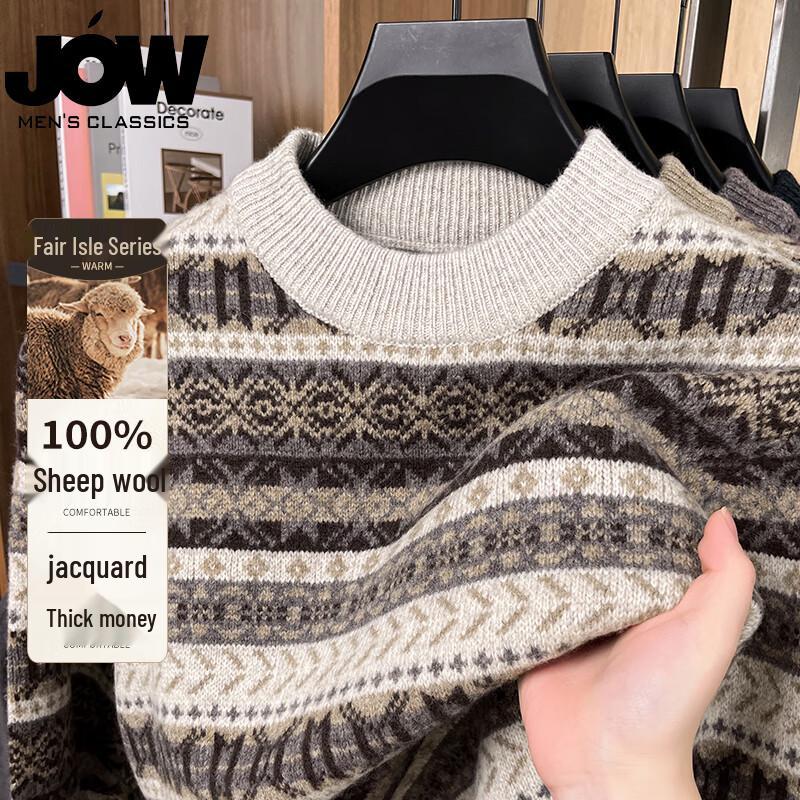 JOW Men s Fair Isle Jacquard Thickened Pure Wool Sweater XL
JOW Men s Fair Isle Jacquard Thickened Pure Wool Sweater XL
