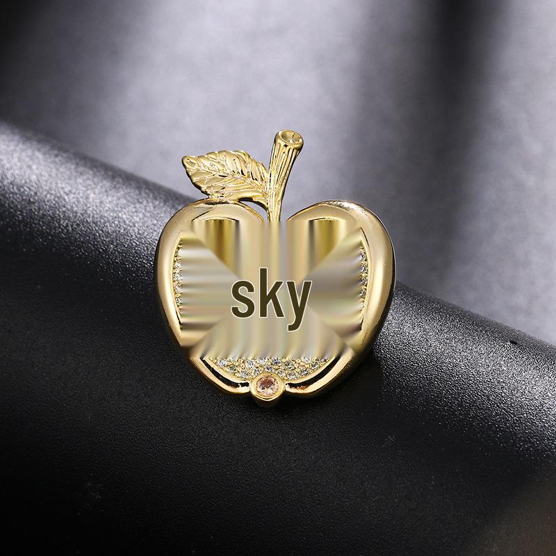 Luxury Apple Zircon Brooch: Anti-Wardrobe Malfunction Pin, Gold-Plated Accessory for Women
Luxury Apple Zircon Brooch: Anti-Wardrobe Malfunction Pin, Gold-Plated Accessory for Women