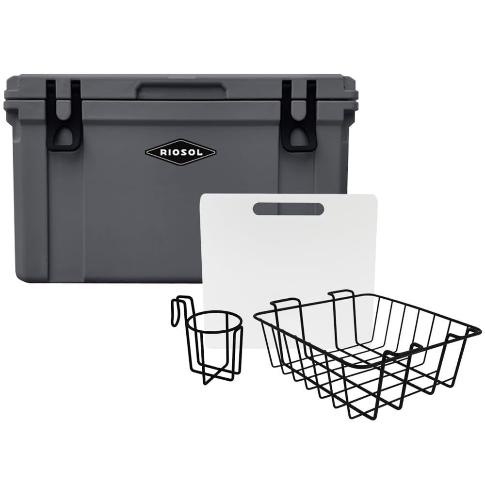 RIOSOL Cooler Box Hard Cooler artico 48QT 45L Long Time Cold Retention Large Capacity Long Time Cold Retention High Airtightness (CHARCOAL GRAY, 45L)
RIOSOL Cooler Box Hard Cooler artico 48QT 45L Long Time Cold Retention Large Capacity Long Time Cold Retention High Airtightness (CHARCOAL GRAY, 45L)