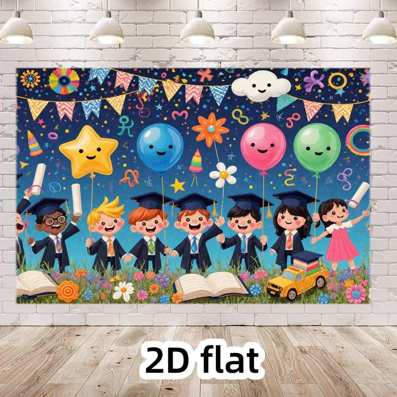 2D Kindergarten Graduation Photography Backdrop Children Graduation Celebration Banner 47.2x31.5inch/120*80cm
2D Kindergarten Graduation Photography Backdrop Children Graduation Celebration Banner 47.2x31.5inch/120*80cm