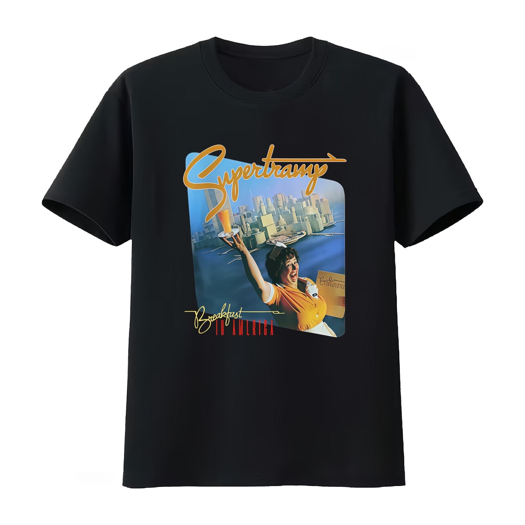 Supertramp Breakfast in America Rock Band Shirt Retro Design High Quality Print Perfect Unisexs Clothing Women 2026 Summer T Shirt S
Supertramp Breakfast in America Rock Band Shirt Retro Design High Quality Print Perfect Unisexs Clothing Women 2026 Summer T Shirt S