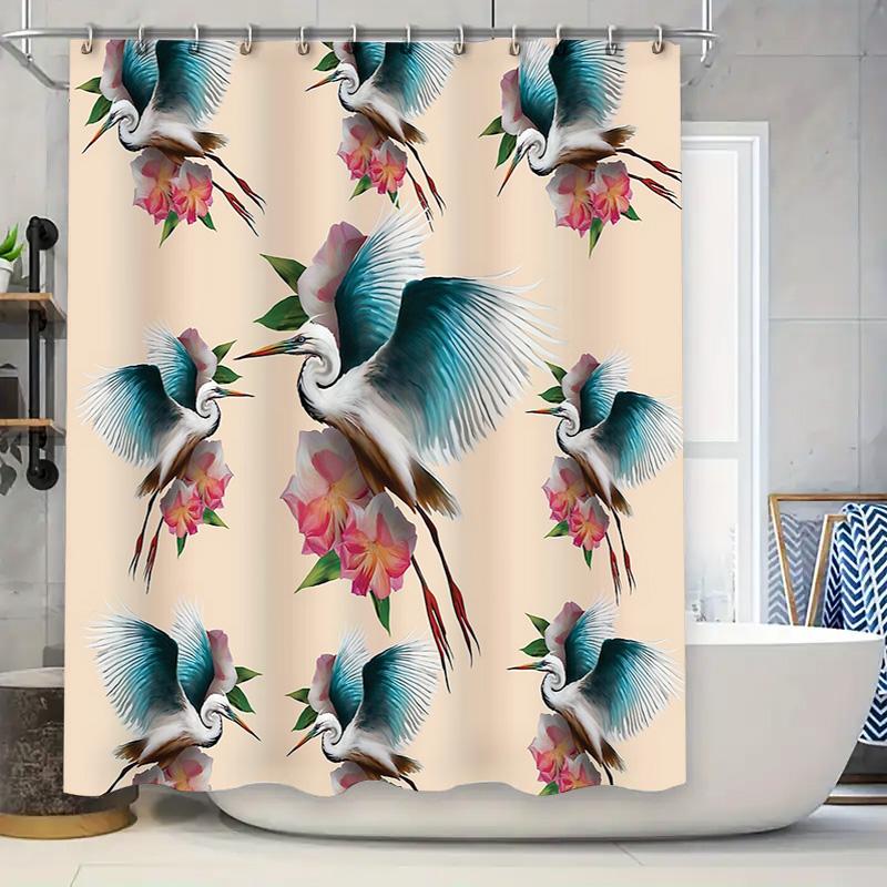 Floral Crane Shower Curtain Nature Birds Pattern Bathroom Decor Japanese Zen Style Waterproof Fabric Home Textile Wall Hanging W60H190(CM)-1 Pcs
Floral Crane Shower Curtain Nature Birds Pattern Bathroom Decor Japanese Zen Style Waterproof Fabric Home Textile Wall Hanging W60H190(CM)-1 Pcs