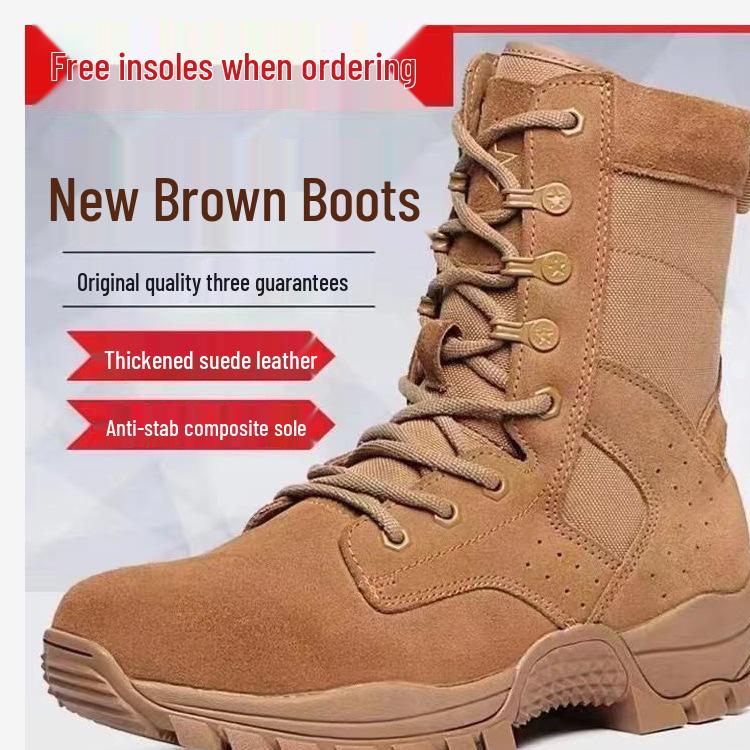 Ultra-Light Brown High-Top Waterproof Work Boots: Trendy, Wear-Resistant, Non-Slip for Mountaineering & Outdoor Use 36
Ultra-Light Brown High-Top Waterproof Work Boots: Trendy, Wear-Resistant, Non-Slip for Mountaineering & Outdoor Use 36