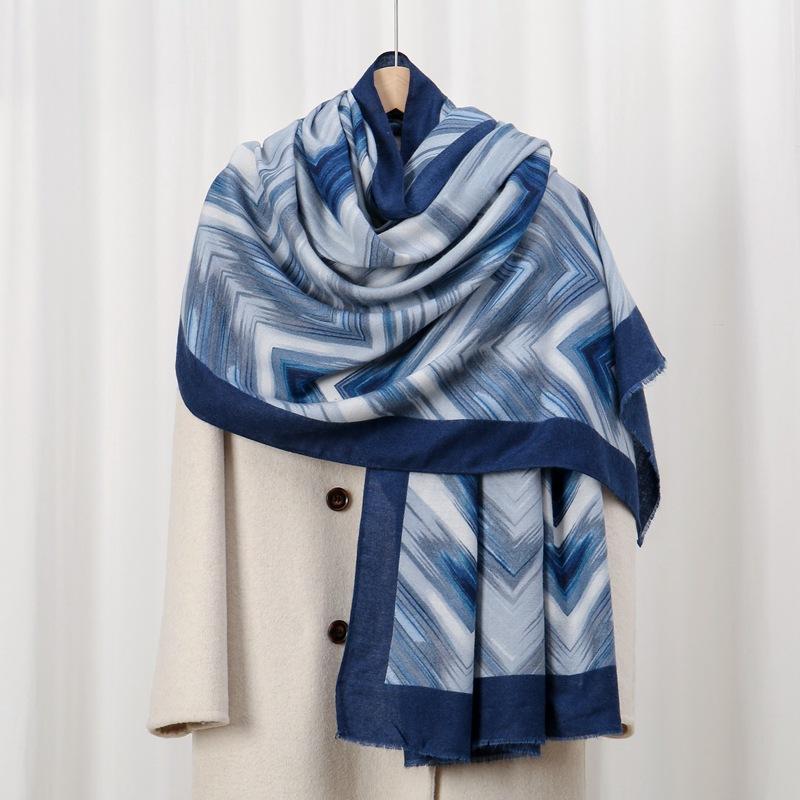 Suya Misoni skin-friendly velvet, skin-friendly and warm in autumn and winter, imitation cashmere printed scarf, versatile cover 88*180cm синій
Suya Misoni skin-friendly velvet, skin-friendly and warm in autumn and winter, imitation cashmere printed scarf, versatile cover 88*180cm синій