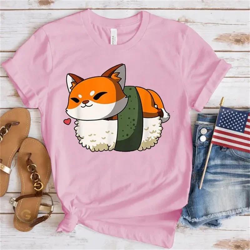 Harajuku T-shirts Sushi Fox Print Funny Cartoon T Shirt Women Ullzang Fashion T-shirt 90s Kawaii Tshirt Graphic Top Tees Female 4XL
Harajuku T-shirts Sushi Fox Print Funny Cartoon T Shirt Women Ullzang Fashion T-shirt 90s Kawaii Tshirt Graphic Top Tees Female 4XL
