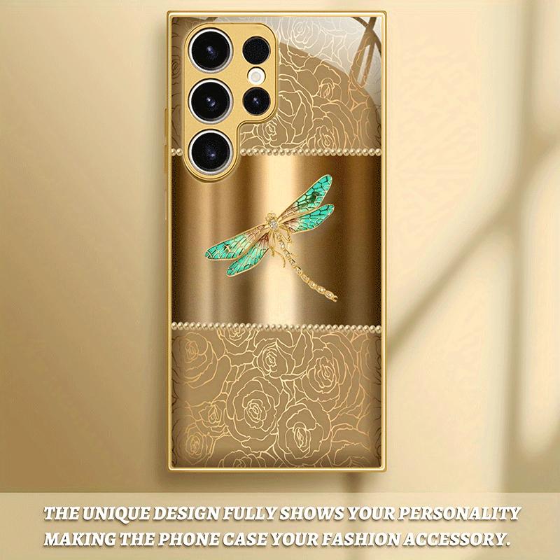 Dragonfly themed gold glass phone case suitable for Samsung Galaxy S26 S25 S24 S23 S22 S20 FE/Ultra/Plus anti drop back cover Galaxy S22 plus 5G
Dragonfly themed gold glass phone case suitable for Samsung Galaxy S26 S25 S24 S23 S22 S20 FE/Ultra/Plus anti drop back cover Galaxy S22 plus 5G