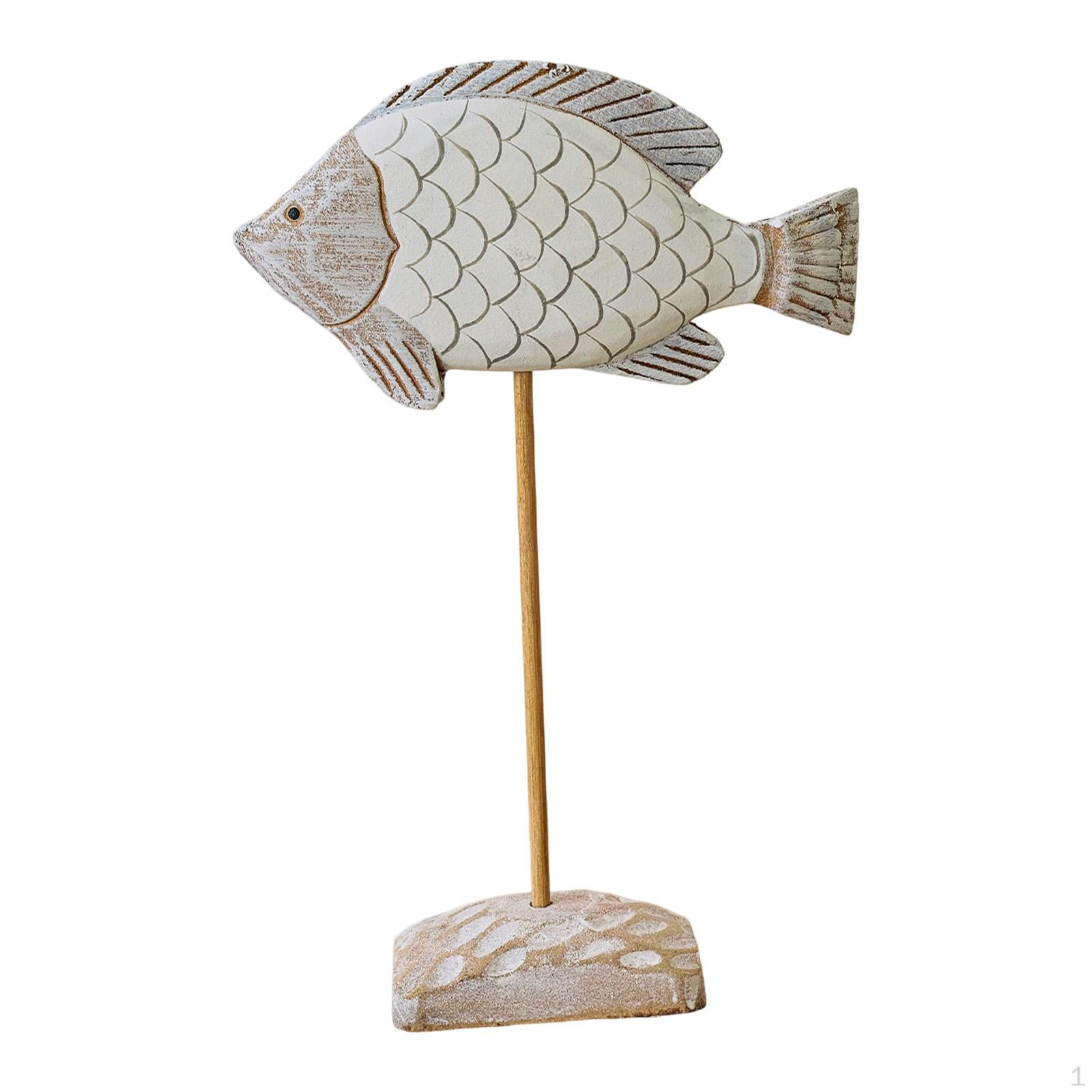Carved Wooden Fish Sculpture on Stand, Rustic Marine Decorative Figurine, Ideal for A Bedroom Or білий
Carved Wooden Fish Sculpture on Stand, Rustic Marine Decorative Figurine, Ideal for A Bedroom Or білий
