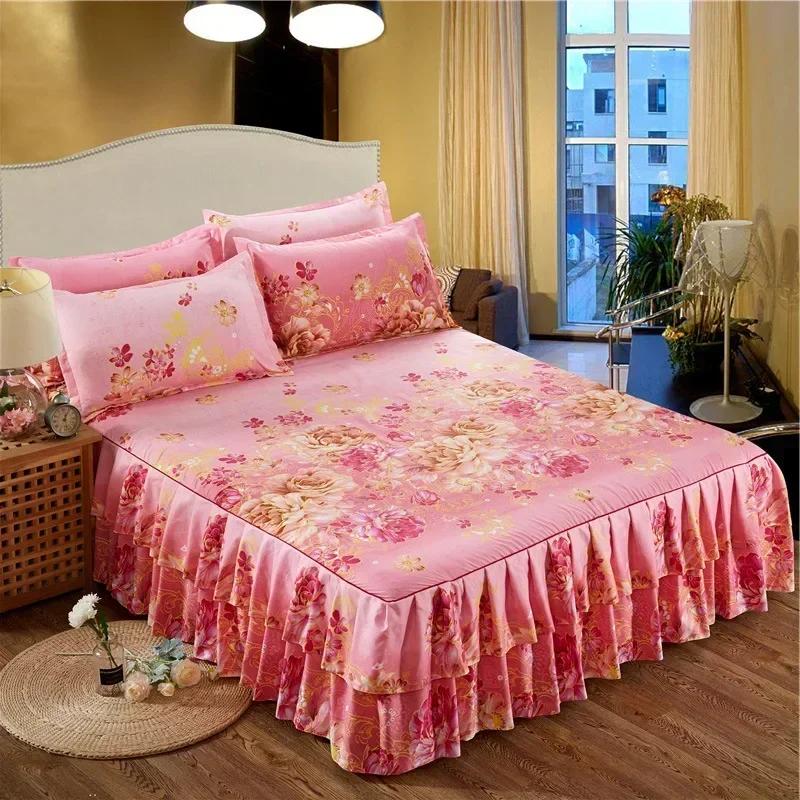 Double Layered Hemline Bedspread Thickened Anti Slip Printed Bed Skirt Bed Sheet Bedding Products with Plant Flower Patterns 48x74pillowcase2pcs
Double Layered Hemline Bedspread Thickened Anti Slip Printed Bed Skirt Bed Sheet Bedding Products with Plant Flower Patterns 48x74pillowcase2pcs
