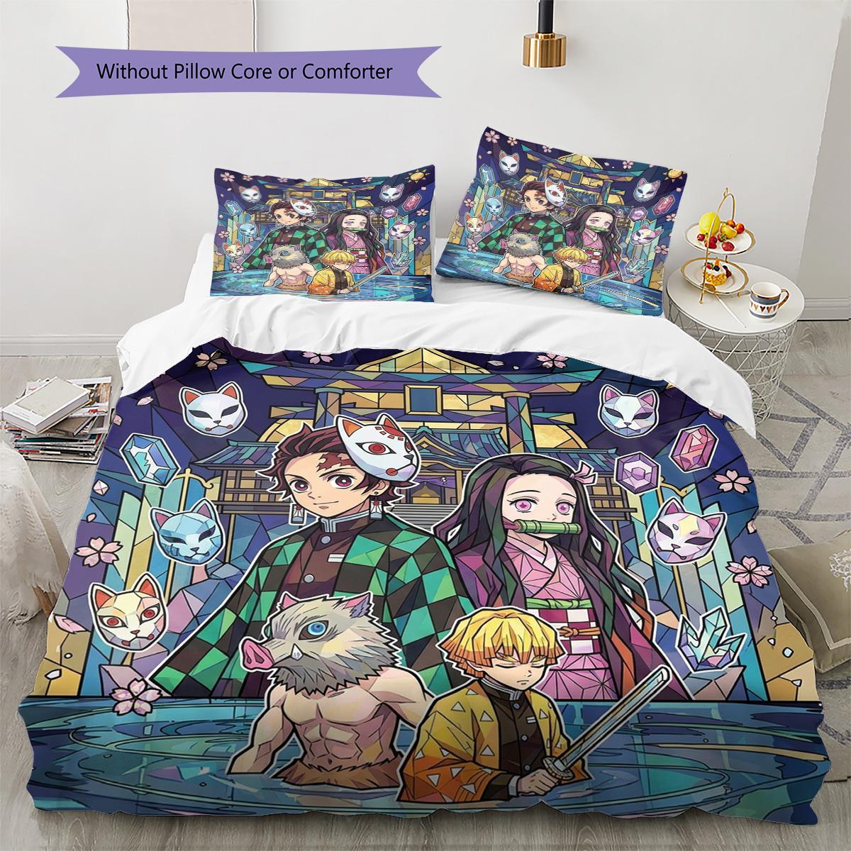 Demon Slayer Tanjiro Pattern Bedding Quilt Set Quilt Cover Pillowcase Home Decoration Birthday Gift (1 * duvet cover + 2 * pillowcase, without core) 135x200cm
Demon Slayer Tanjiro Pattern Bedding Quilt Set Quilt Cover Pillowcase Home Decoration Birthday Gift (1 * duvet cover + 2 * pillowcase, without core) 135x200cm