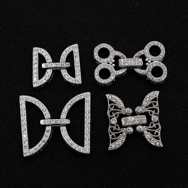 S925 Sterling Silver Micro-Paved Zircon Jewelry Clasp for Necklaces & Bracelets A Style
S925 Sterling Silver Micro-Paved Zircon Jewelry Clasp for Necklaces & Bracelets A Style