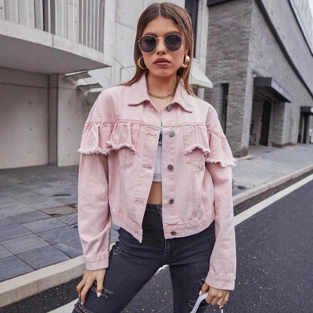 European and American Women s Casual Raw Edge Short Denim Jacket - Versatile INS Style. Medium
European and American Women s Casual Raw Edge Short Denim Jacket - Versatile INS Style. Medium