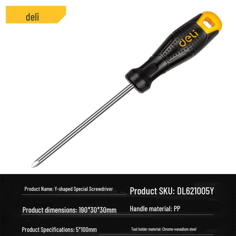 Deli Tools Multi-Shape Magnetic Screwdriver Set: Triangle, Y, U, Phillips, and Socket Types.
Deli Tools Multi-Shape Magnetic Screwdriver Set: Triangle, Y, U, Phillips, and Socket Types.